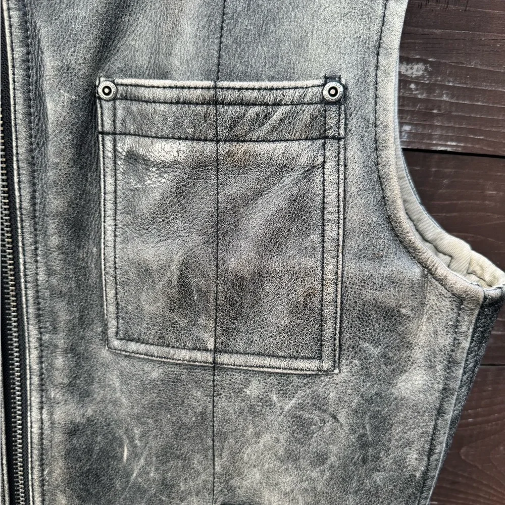 Guess Vintage Leather Vest Size Medium